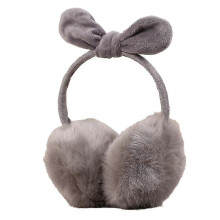 (As show, One size) Bow-tie Design Earmuffs Rabbit Ears Warm Winter Earmuffs