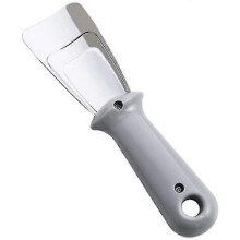 (As show, One size) Refrigerator Ice Scraper Freezer Scraper Stainless Steel Small Ice Remove Cleaner With Handle Gray