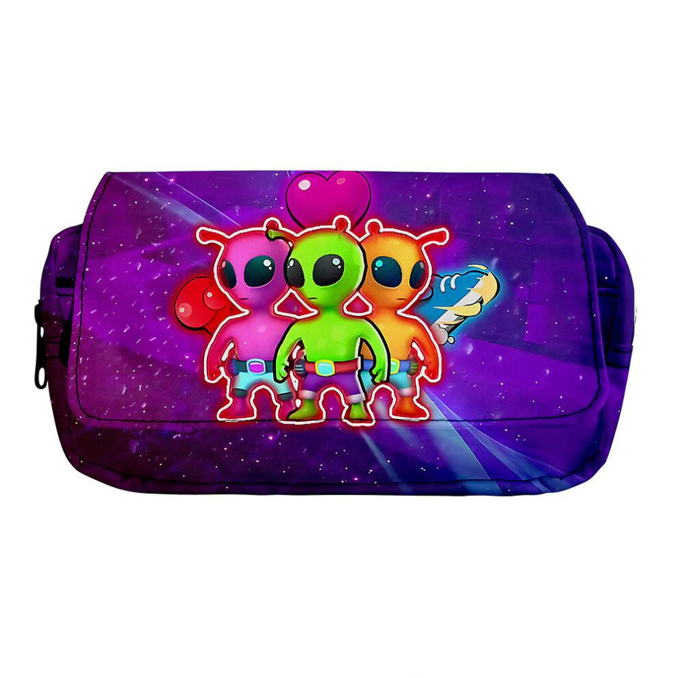 (C) Stumble Guys Cartoon Pencil Case Pen Box School Students Stationery Organizer Pouch Pen Bag