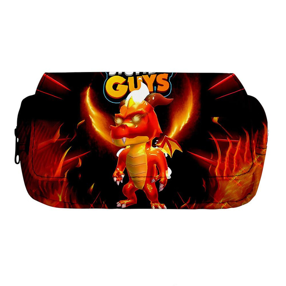 (E) Stumble Guys Cartoon Pencil Case Pen Box School Students Stationery Organizer Pouch Pen Bag