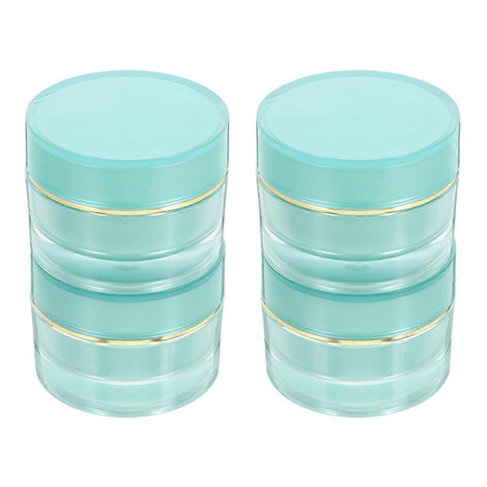 Kricely Cream (As Show, One Size) 4Pcs Empty Jars Container Refillable Bottles Small Jars For Travel 30G