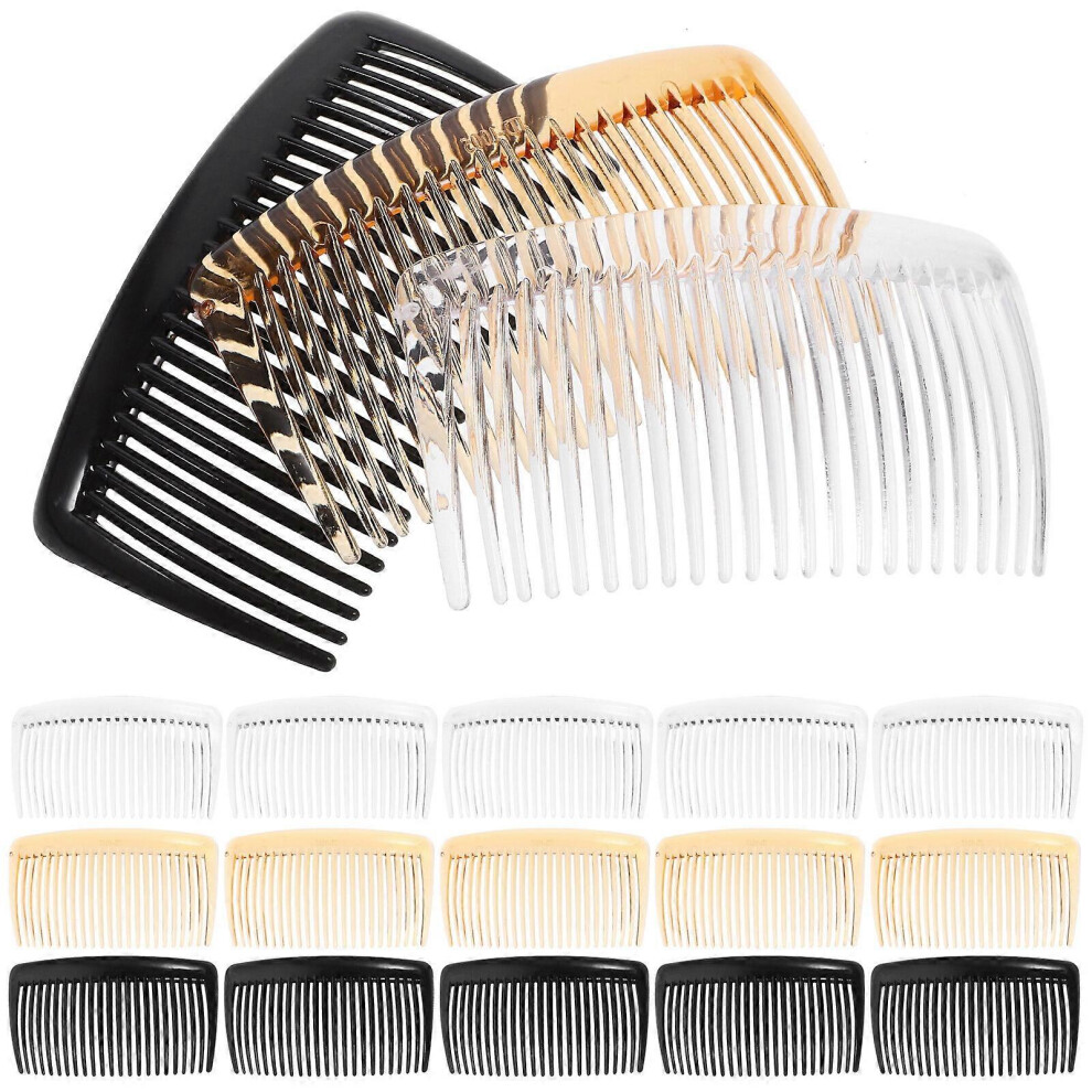 Kricely (As Show, One Size) 36Pcs Hair Side Combs French Comb Multi Teeth Hair Combs Fine Combs Clips Diy Slide Combs