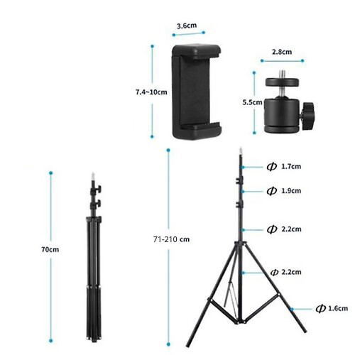 Adjustable 2.1m Tripod Stand Mobile Phone 2