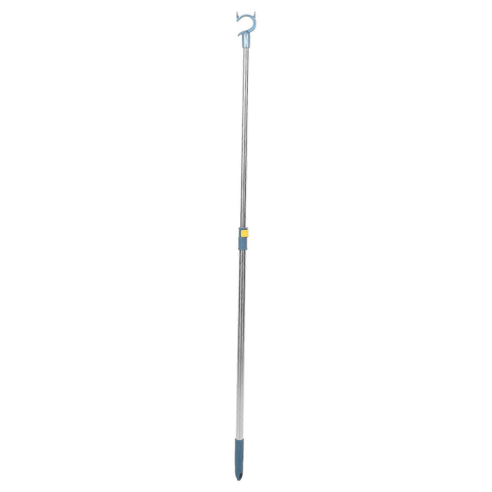 Kricely Blue (, One Size) Clothes Reach Pole Adjustable Clothesline Rod Retractable Clothesline Rod Hanger Pole