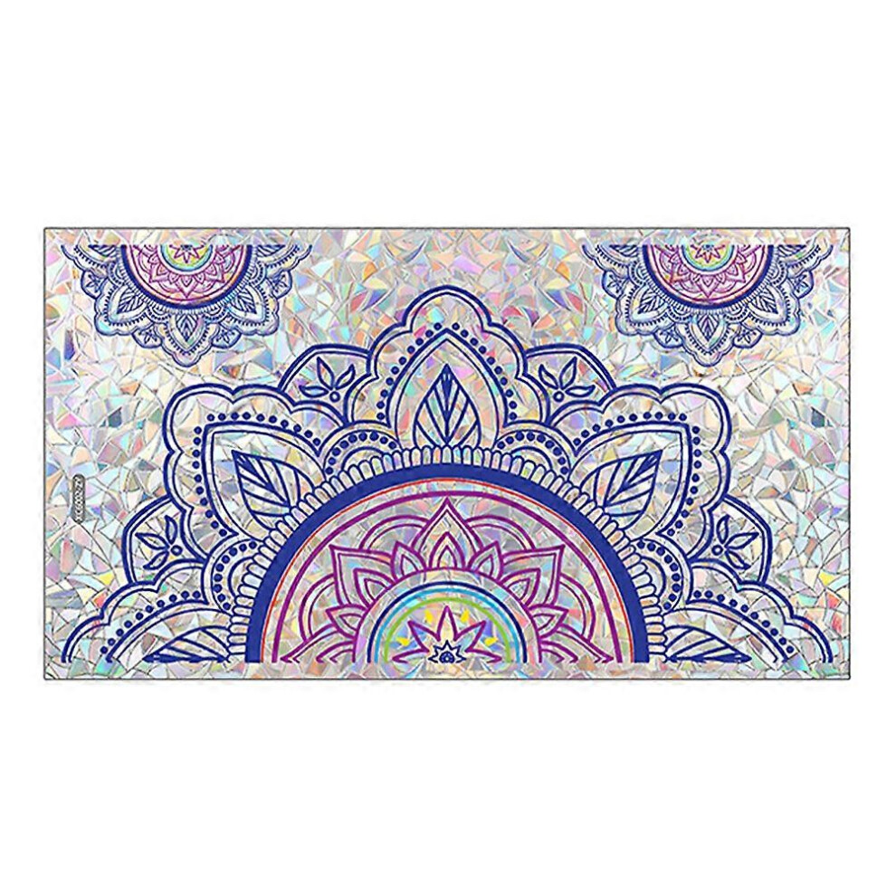 Kricely (As Show, One Size) Mandala Window Decal Static Flower Glass Cling Window Privacy Cling Decorative Window Film