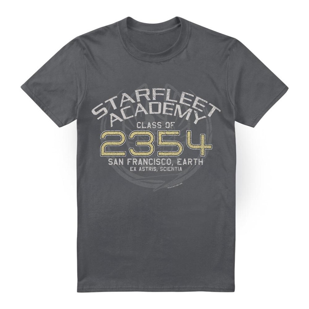 (4XL, Charcoal) Star Trek Mens Graduation Captain Sisko T-Shirt
