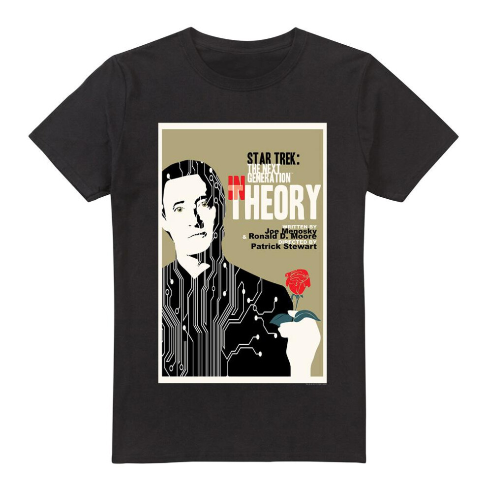 (M, Black) Star Trek Mens The Next Generation Season 4 Episode 25 T-Shirt