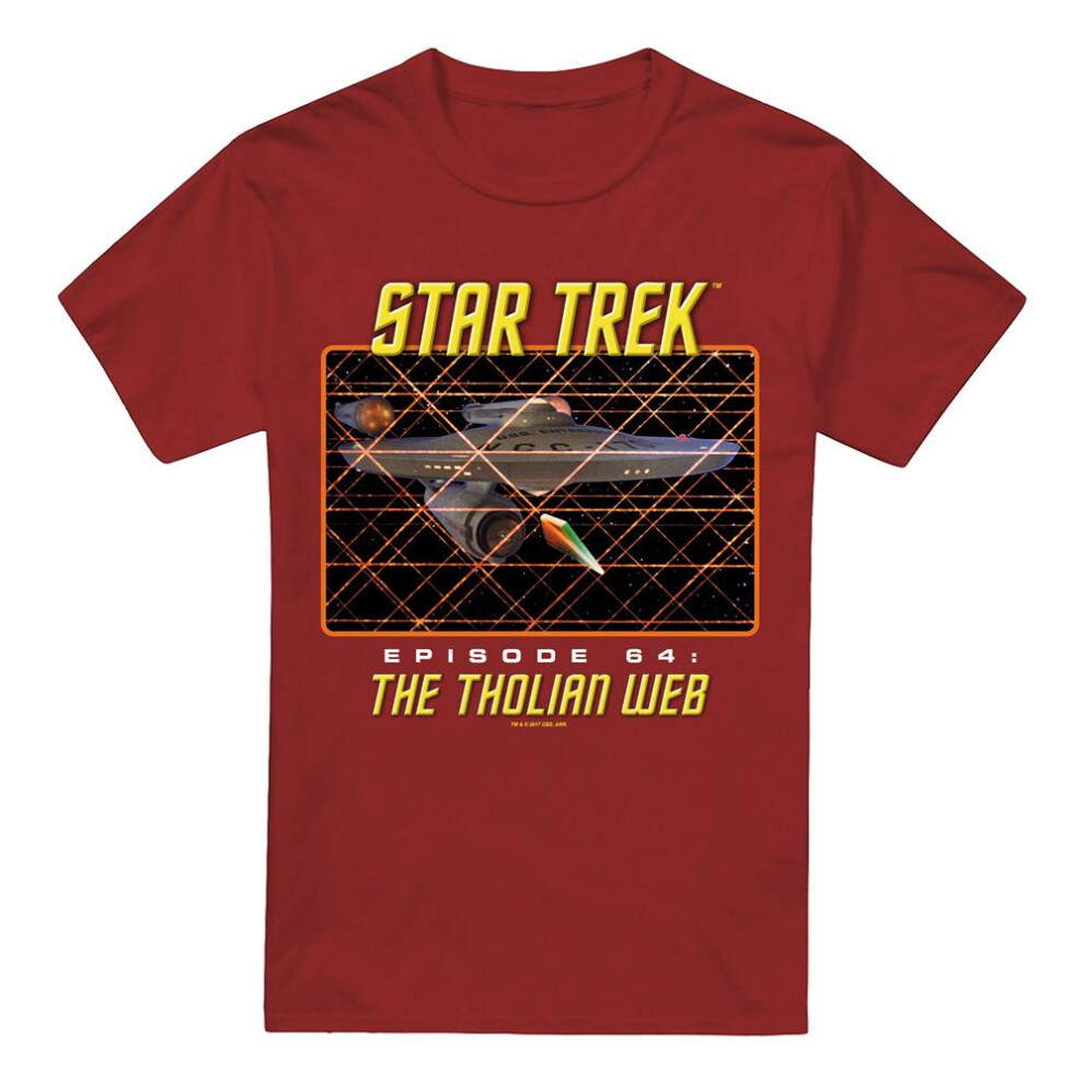 (S, Cardinal) Star Trek Mens The Tholian Web T-Shirt