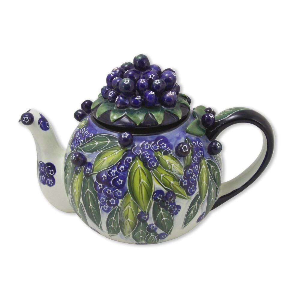 Blue Sky Teekanne Aus Keramik, Blaubeere, 10 X 65 X 7-image