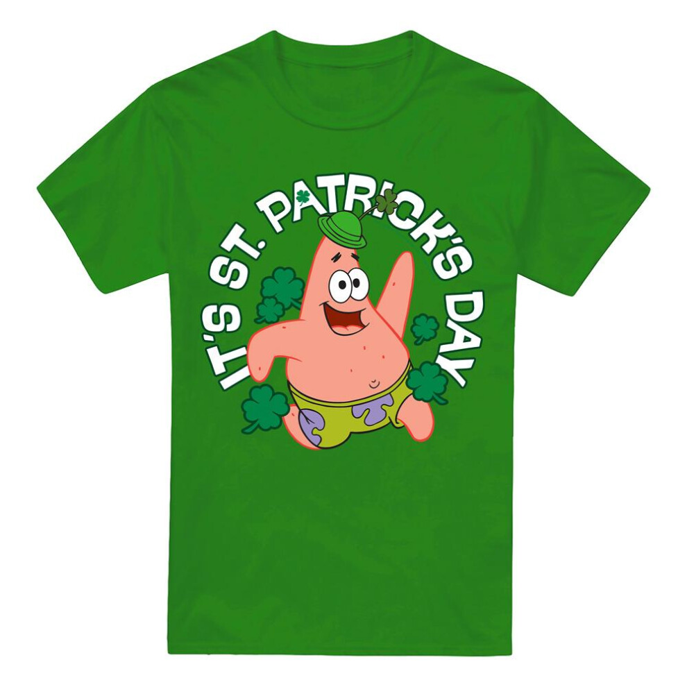 (L, Kelly Green) SpongeBob SquarePants Mens It's St Patrick's Day T-Shirt-image-OPC-PG7PKHS-NEW