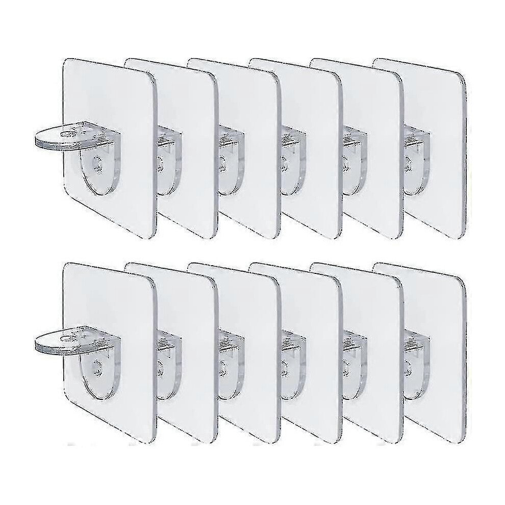 (As Show, One Size) A Pack Of 12 Shelf Brackets, Self Adhesive Brackets For Shelves, Wardrobe Glass Brackets, Shelves, Storage Racks 6953460326668