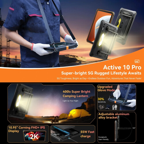 Blackview (Black) Blackview Active 10 Pro Rugged Tablets 12GB+512GB 2