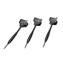 (As show, One size) 3 Pieces Of 22g Steel Pointed Dart Set, Black Nickel Plated Steel Pointed Dart Aluminum Shaft Dart