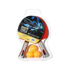(As show, One size) Table tennis racket set for 2 people