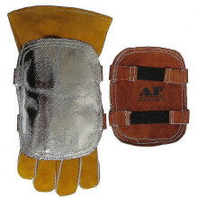 (As show, One size) Cowhide Insulation Board, Welding Gloves, Aluminum Plated Back Welding Pad Starlight