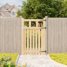 (76cm W x 120cm H) Outdoor Wooden Garden Gate Fence Door