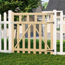 (120cm W x 120cm H) Decorative Outdoor Wooden Garden Gate Fence Door