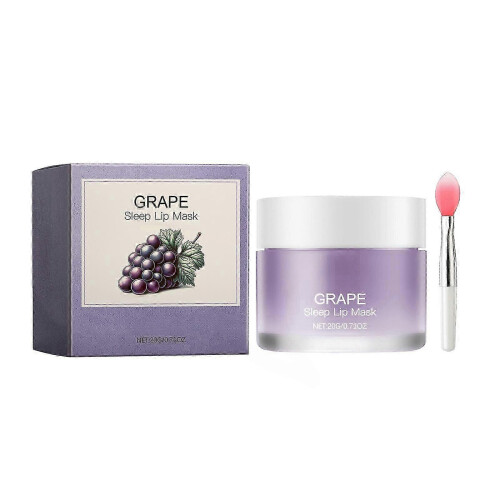 (3pcs, One size) Hydrating Sleeping Lip Mask for Intense Overnight MoistureGrape taste