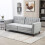 Homcom HOMCOM Convertible Sofa Futon Velvet-Touch Tufted Couch Sofa Bed Grey 1