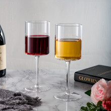 (Burgundy red wine glass [680ml*2 pieces]) Simple Personality Creative Home/Commercial Crystal Glass U-Shaped/Harp-Shaped Red Wine Decanter Wine Dispenser