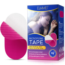 (Rose Red) Elliptical Micro-hole Elastic Closed Mouth Patch Sleeping And Opening Mouth Breathing Correction Patch Prevent Snoring And Sleep Patch
