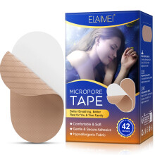 (Nude color) Elliptical Micro-hole Elastic Closed Mouth Patch Sleeping And Opening Mouth Breathing Correction Patch Prevent Snoring And Sleep Patch