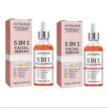 (30ML*2) 2pcs JAYSUING 5-in-1 Facial Serum - Hyaluronic Acid, Collagen, Niacinamide, Vitamin C & E