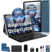 ezawio 2025 Newest Tablet 10 Inch, Android Tablet 14, 22GB RAM+128GB ROM