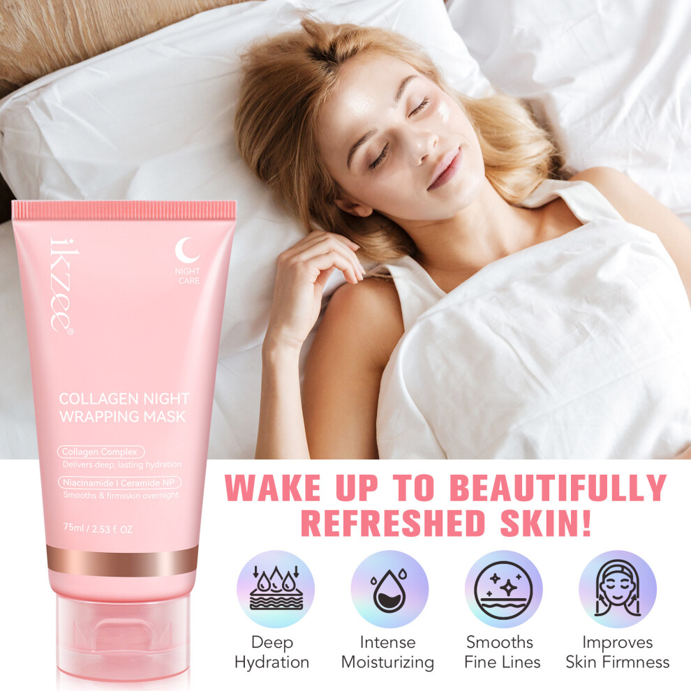 Photos - Facial Mask Collagen Sleep Mask Moisturizing Moisturizing Nourishing Skin Moisturizing And Brightening Good Night Mask