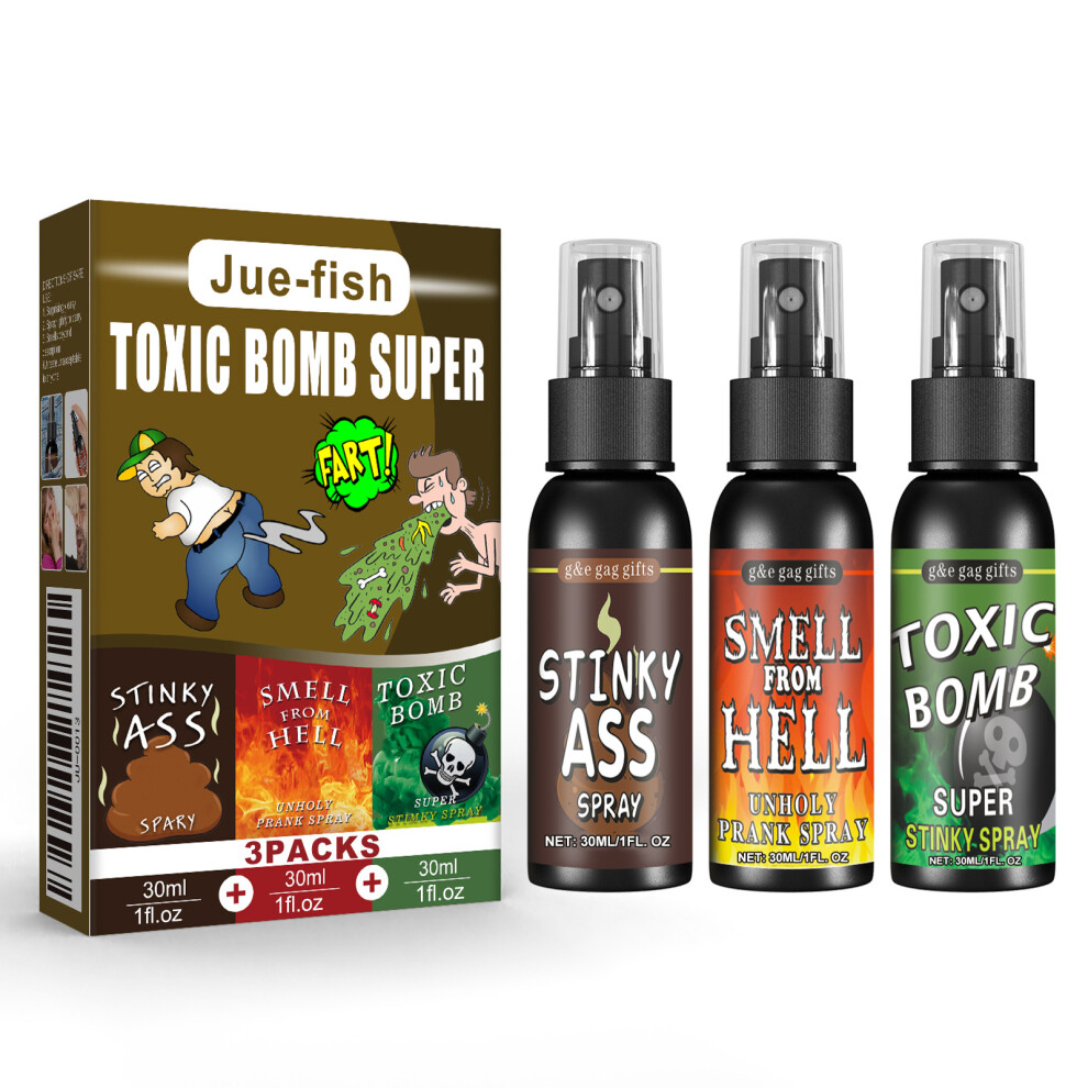Bghone (Pack Of 3 Pieces) Stinky Fart Spray, Toys Spoof Smell, Entertainment, Poop Smell