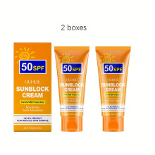 (2 Boxes 200g) Sunblock Cream - Non-Greasy, Hydrating Sun Protection for All Skin Types, with Glycerin, Vitamin E & Aloe Vera
