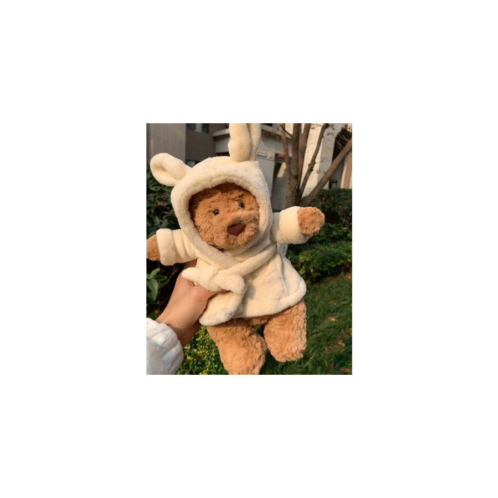 Bonxaif 2024 Kids Stuffed Animal Toy Bartholomew Bear Bathrobe Medium - H26 X W12 Cm Christmas Gift