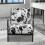 Living And Home Spots Velvet Upholstered Armchair 2