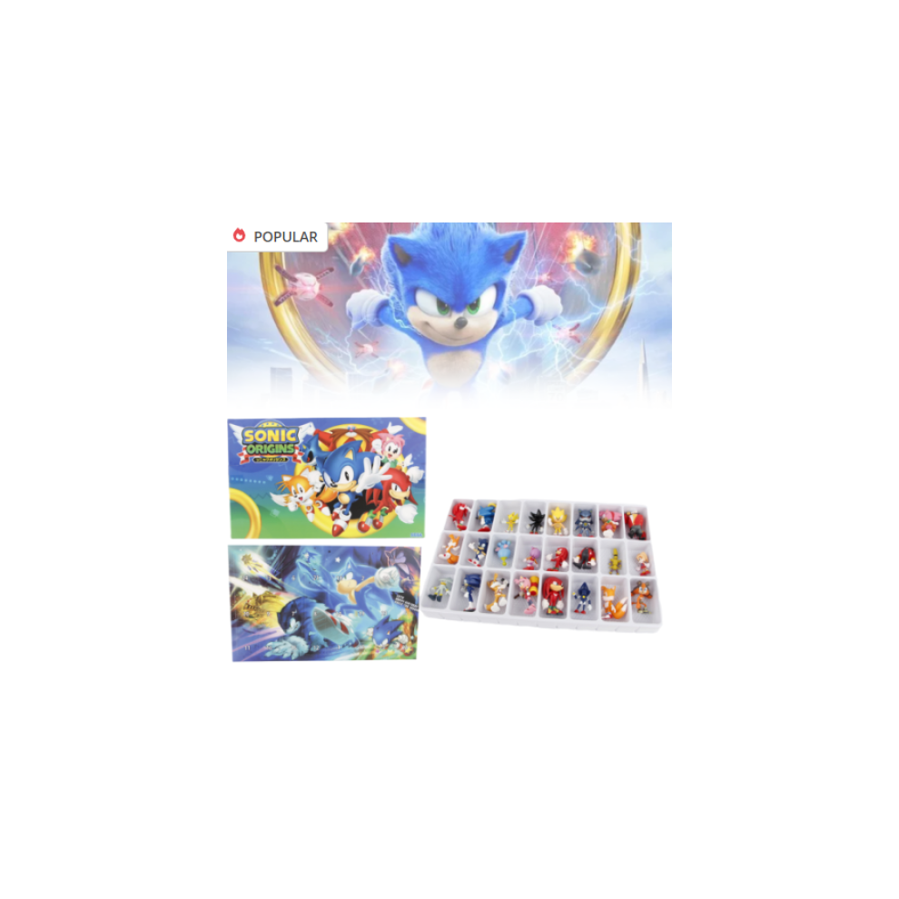 Bonxaif Sonic Figures 24 Days Countdown Advent Calendar Toys Xmas Gifts