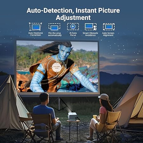 Xgody Projector for Bedroom, 4K Supported Smart projector 1