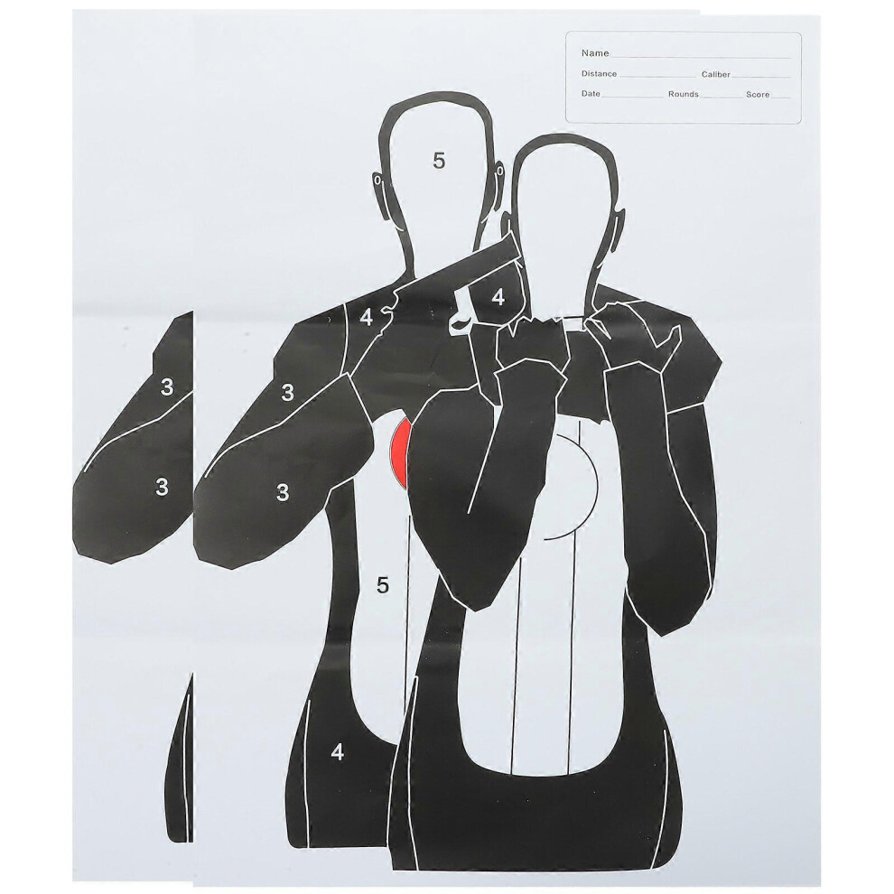 Kricely (As Show, One Size) 2 Sheets Of Training Use Target Paper Competition Training Target Paper Reusable Target Label