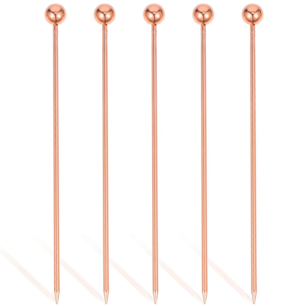 Kricely (As Show, One Size) 5Pcs Decorative Sticks Party Fruits Sticks Reusable Dessert Picks Cocktail Picks Decors