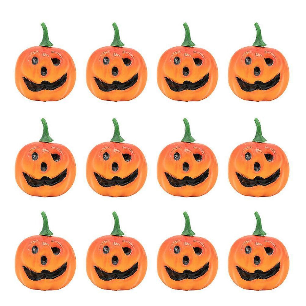 Kricely (As Show, One Size) 12Pcs Lifelike Foams Pumpkin Decor Realistic Artificial Mini Pumpkins Ornaments