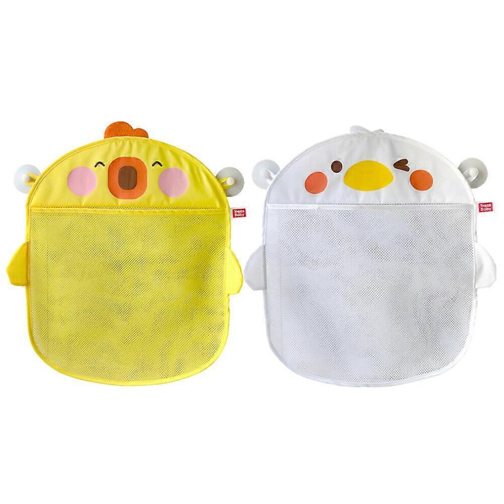Kricely (As Show, One Size) 2Pcs Cartoon Baby Bath Toy Storage Bag Kid Bath Toy Organizer Mesh Bag Bathroom Hanging Mesh Bag