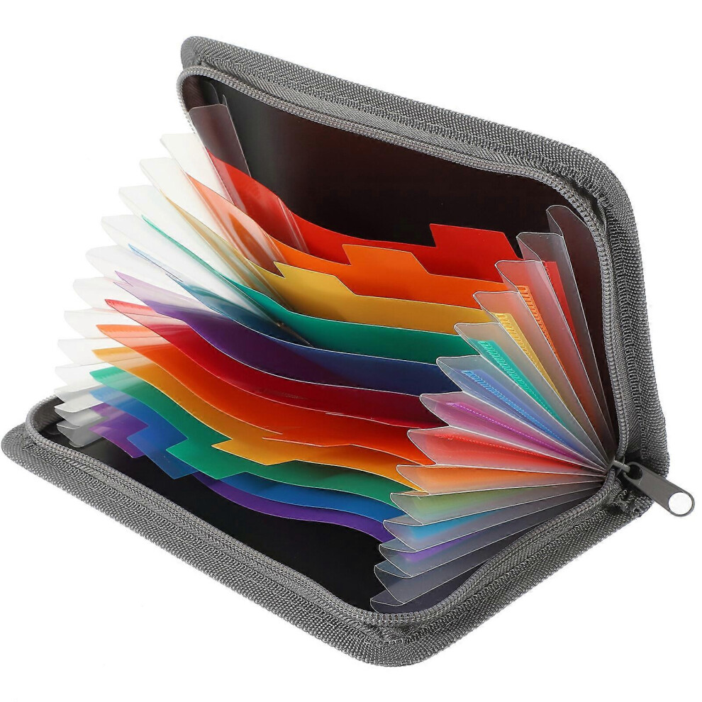 Kricely (As Show, One Size) Accordion File Organizer Receipt Organizer File Fold Expanding File Organizer File Container
