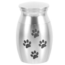 (As show, One size) Alloy Pet Urn Pet Cremation Urn Dog Cat Ashes Funeral Keepsake Ashes Keepsake Jar