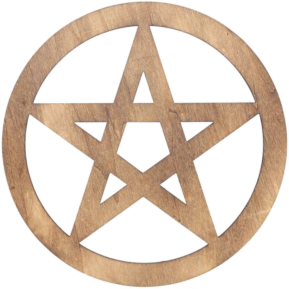 Kricely (As Show, One Size) Practical Wood Altar Ornament Carved Wooden Altar Pentacle Wooden Decoration