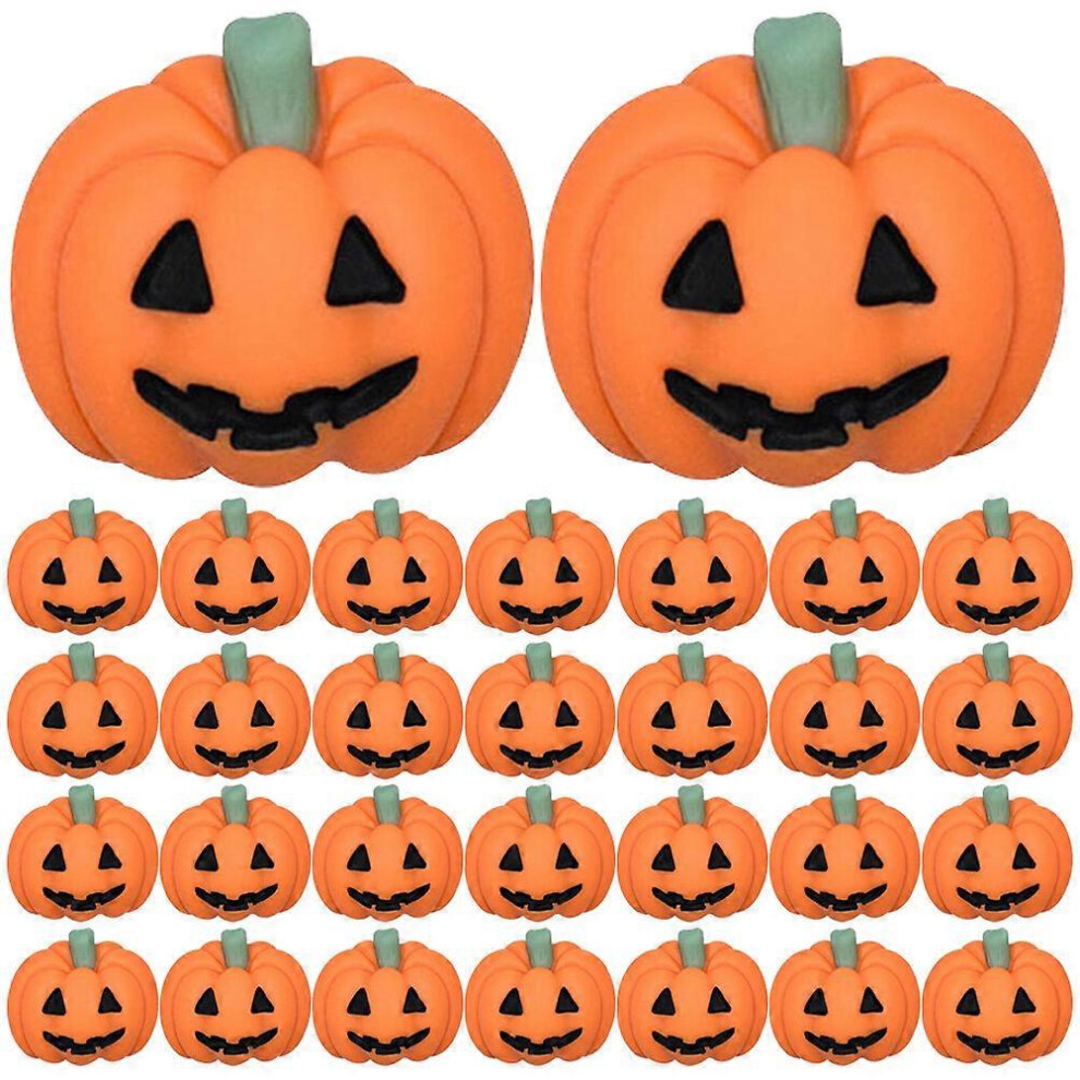 Kricely (As Show, One Size) 50Pcs Resin Mini Pumpkin Halloween Miniature Pumpkin Artificial Pumpkin Beads For Phone Case