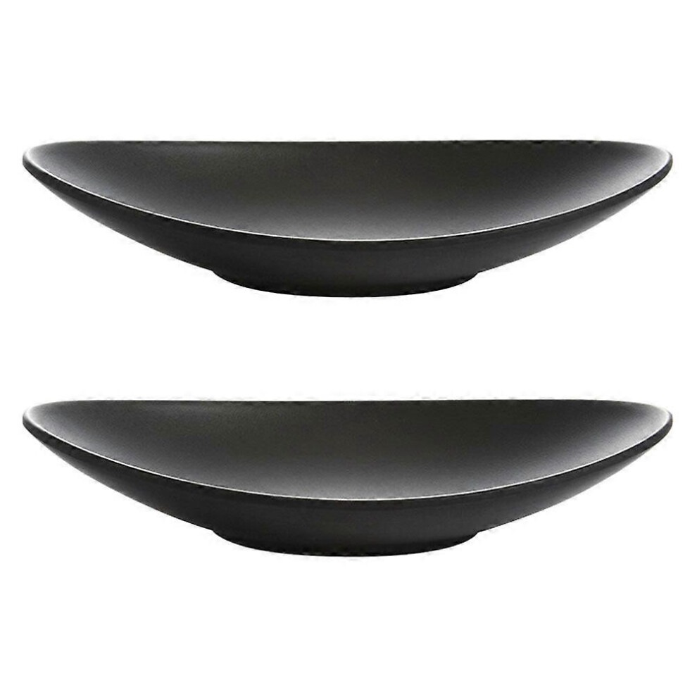 Kricely (As Show, One Size) 2Pcs Ingot Shaped Sushi Plate Frosted Japanese Dessert Tray Restaurant Tableware