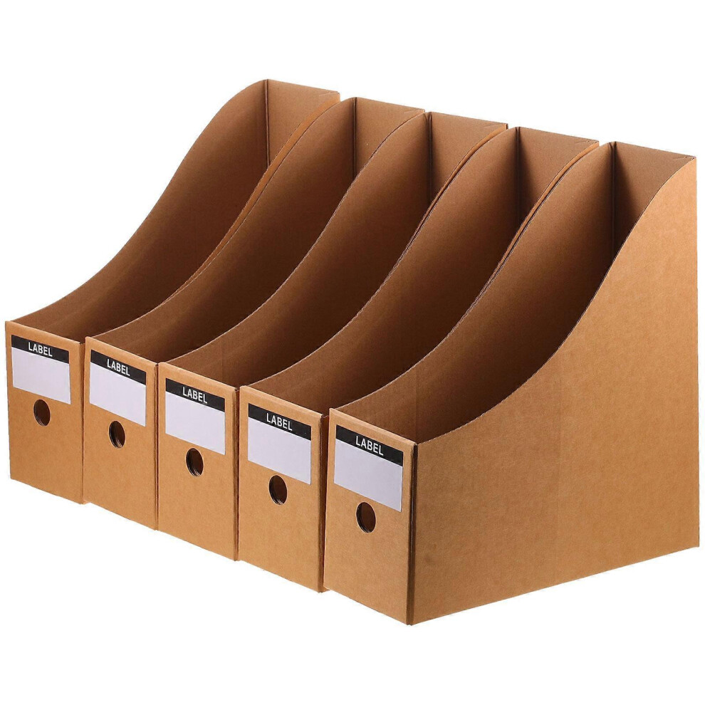 Kricely (As Show, One Size) 5Pcs File Document Storage Rack Desktop Bookshelf Office Files Books Holder File Organizers