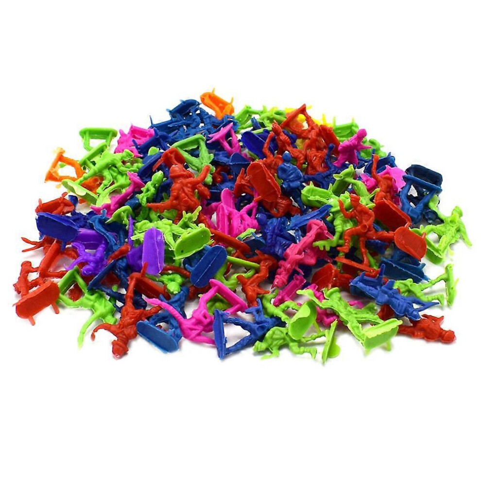 Kricely (As Show, One Size) 50Pcs Mini Plastic Military Soldiers Figures Static Model Men Figures Play Set For Kids (Random)