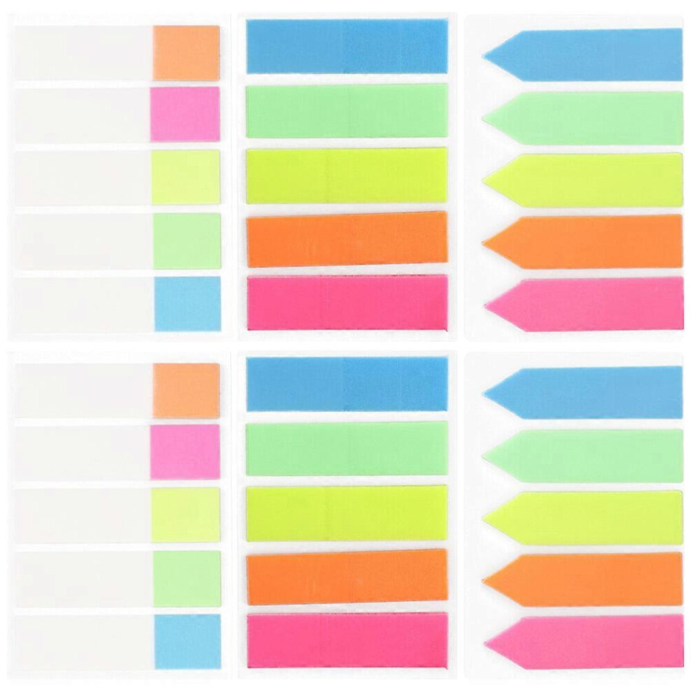 Kricely (As Show, One Size) 6 Books Of Guided Reading Strips Note Highlight Strips Reading Stickers Colorful Reading Bookmarks