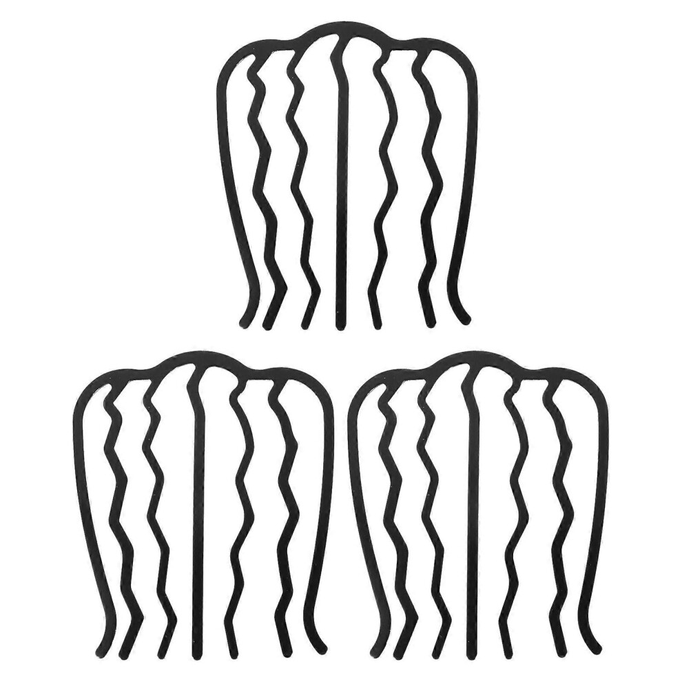 Kricely (As Show, One Size) 3Pcs Hair Side Combs Hairpin Clip With Teeth Hair Accessories For Women
