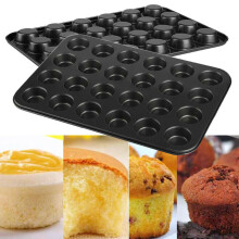 24 Cup Mini Muffin Trays Cake Baking Pan Cupcake Yorkshire Pudding Mould Bun