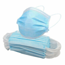 50pcs Face Masks Disposable 3Layers Mask Facial Protective Cover Blue